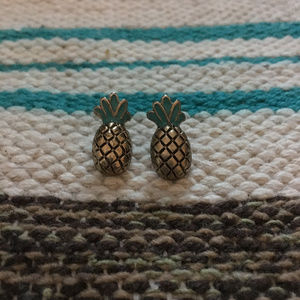 Gold Pineapple Earrings
